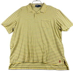 Men's Polo Ralph Lauren 100%‎ Cotton Stripe Polo XXL 0001